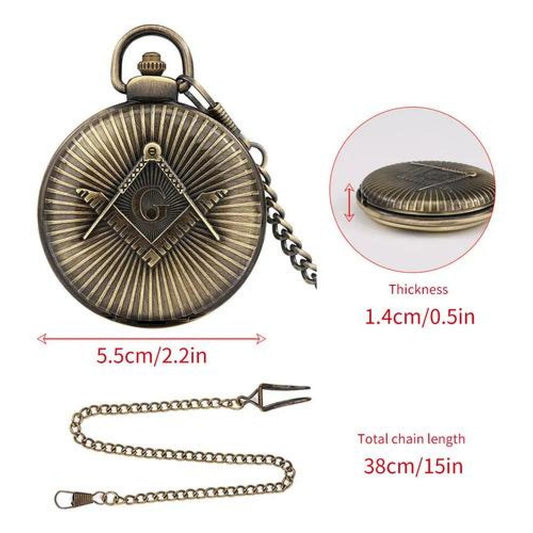 Reloj De Bolsillo Retro Masónico Caballeros Templarios