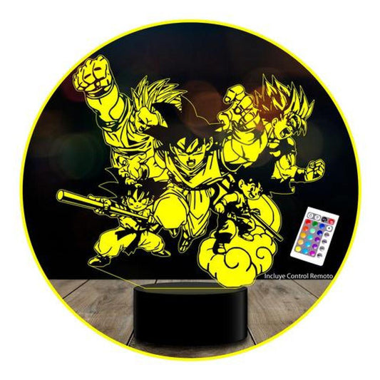 Ilusión 3D Dragon Ball Goku evolution Control remoto