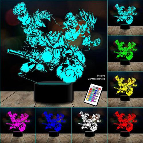 Ilusión 3D Dragon Ball Goku evolution Control remoto