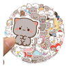 Set Stickers calcomonias Mochi Mochi Peach cat Gatitos kawai