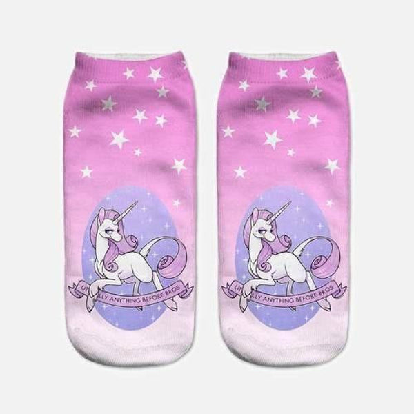 Calcetines Tobilleras 3d Unicornios Cute Kawaii