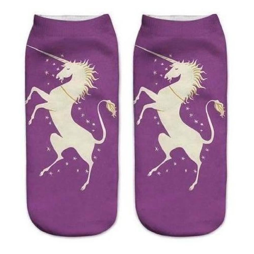 Calcetines Tobilleras 3d Unicornios Cute Kawaii