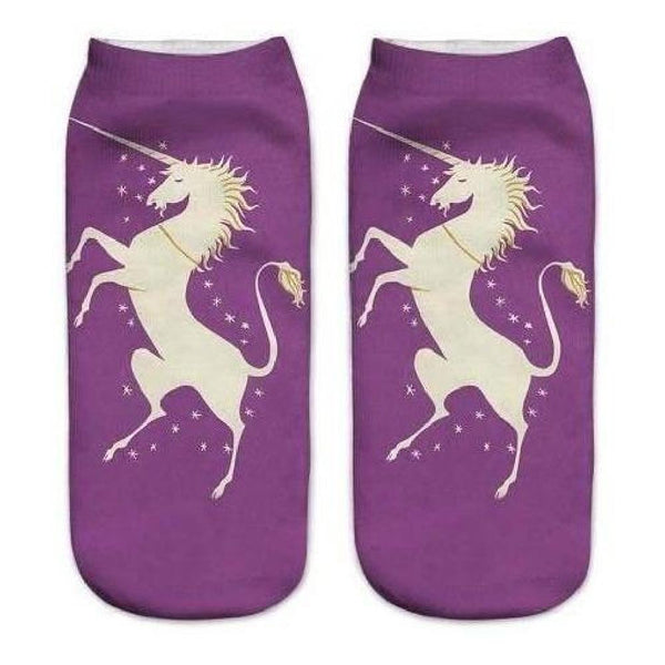 Calcetines Tobilleras 3d Unicornios Cute Kawaii