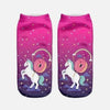 Calcetines Tobilleras 3d Unicornios Cute Kawaii