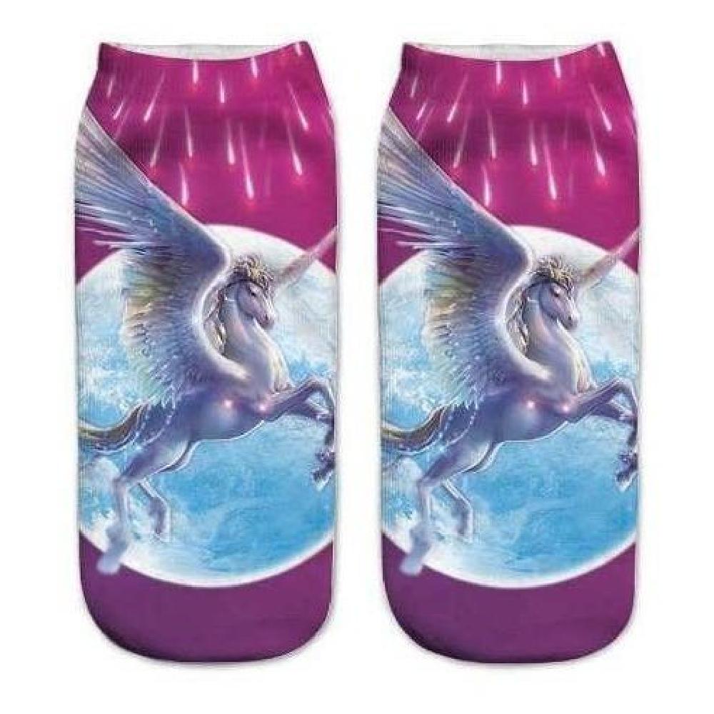 Calcetines Tobilleras 3d Unicornios Cute Kawaii