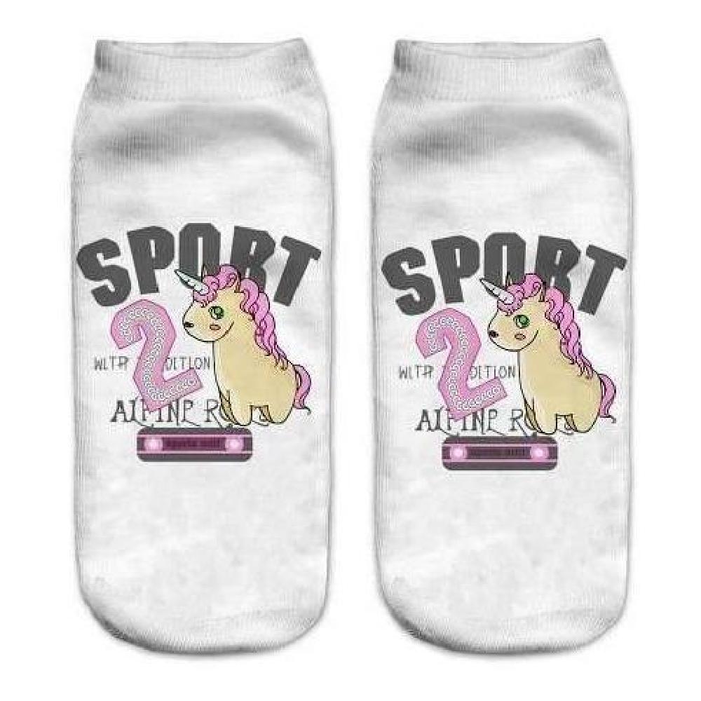 Calcetines Tobilleras 3d Unicornios Cute Kawaii