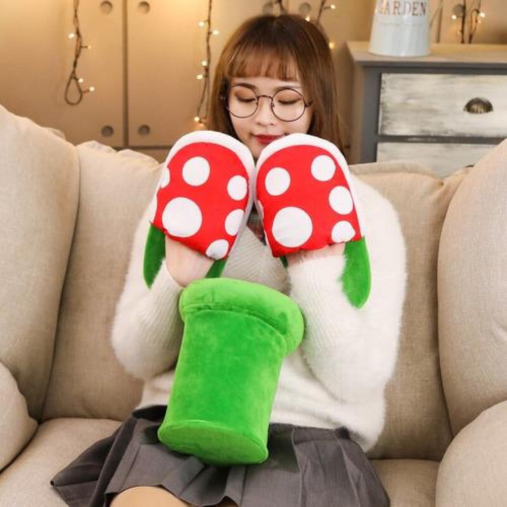 Pantuflas 3D Planta Piraña carnivora super Mario