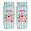 Calcetines Tobilleras 3d Impresos Chanchito Pato Kawaii