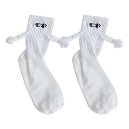 Calcetines divertidos 3d parejas manos magneticos Kawaii