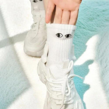 Calcetines divertidos 3d parejas manos magneticos Kawaii
