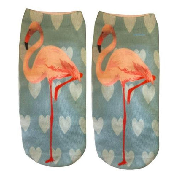 Calcetines Tobilleras 3d Flamencos Cute