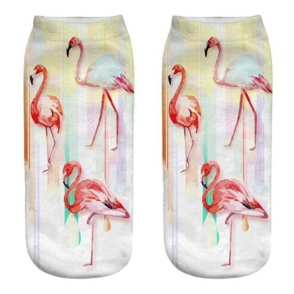 Calcetines Tobilleras 3d Flamencos Cute