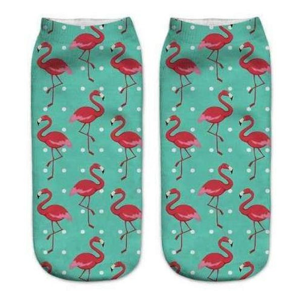 Calcetines Tobilleras 3d Flamencos Cute