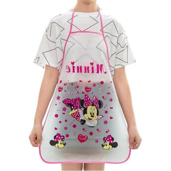 Delantal cocina kawaii Dibujos plástico tranparente hello