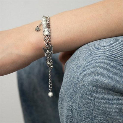 Pulsera Kuromi dije perlas Kawaii anime my melody