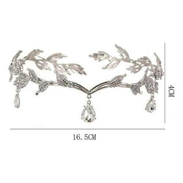 Diadema Tiara corona princesa elfos cristales brillantes
