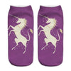 Calcetines Tobilleras 3d Impresos Unicornio Cut Kawaii