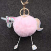 Llavero Pompom Unicornio Kawaii Moda Cartera