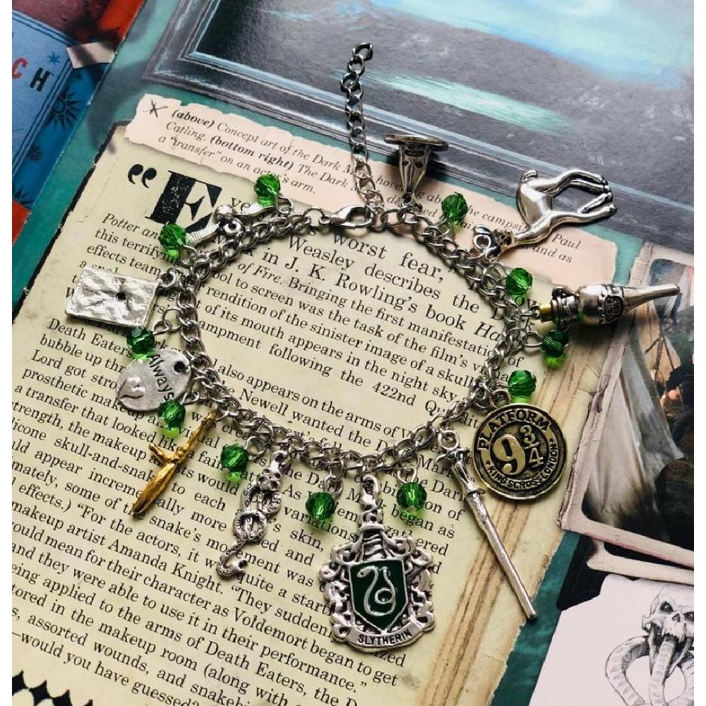 Pulsera dijes casas Hogwarts Harry Potter