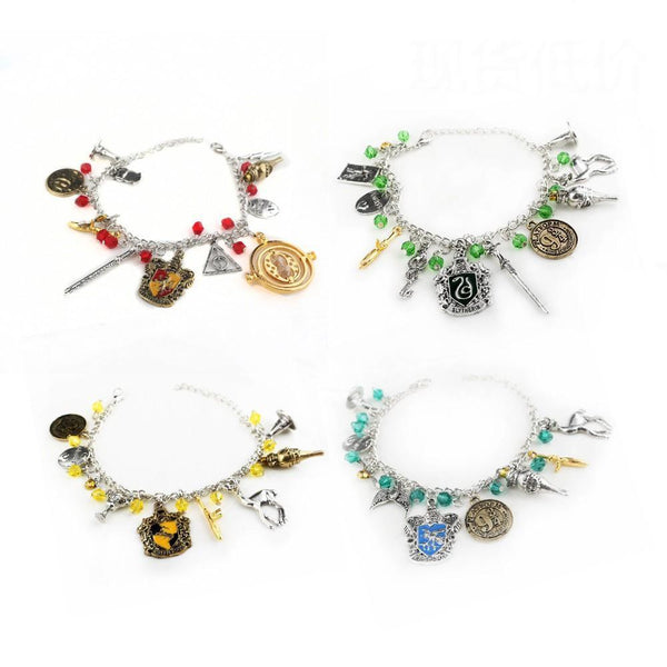 Pulsera dijes casas Hogwarts Harry Potter