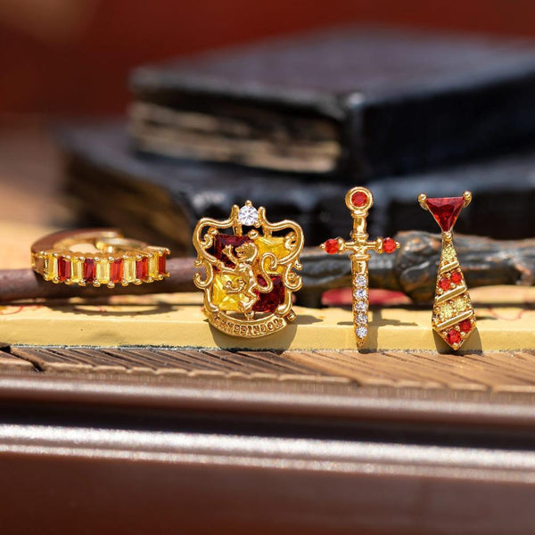 Set Aros pendientes Casa Gryffindor