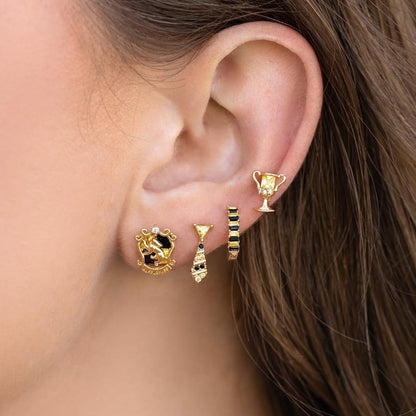 Set Aros pendientes Casa Hufflepuff