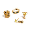 Set Aros pendientes Casa Hufflepuff