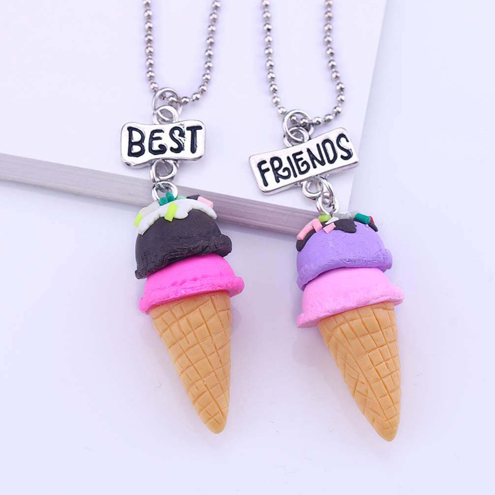 Collar Bff Cupcake Helado Comidas Mejores Amigos Best Friend
