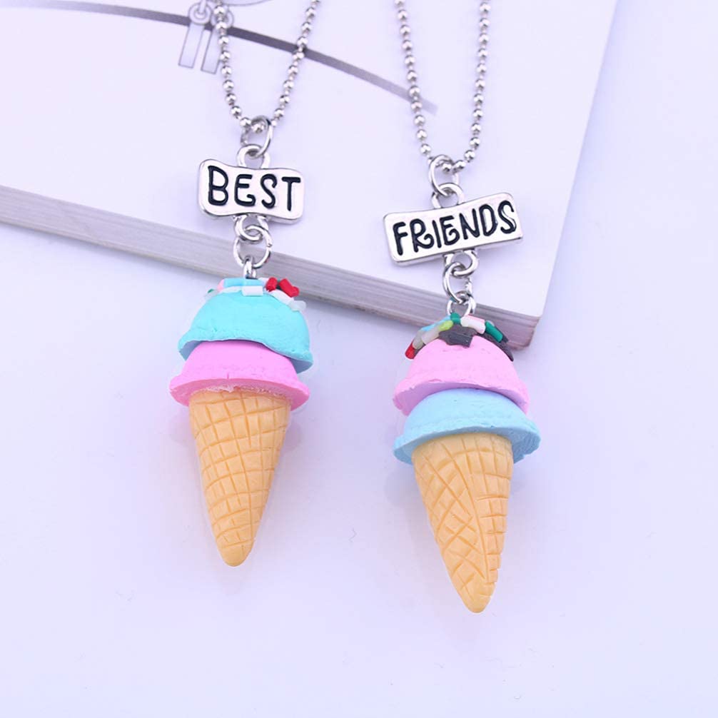 Collar Bff Cupcake Helado Comidas Mejores Amigos Best Friend