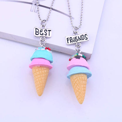 Collar Bff Cupcake Helado Comidas Mejores Amigos Best Friend