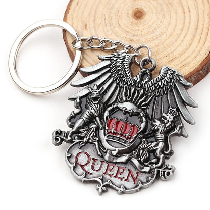 Llavero metálico logo banda musical Queen