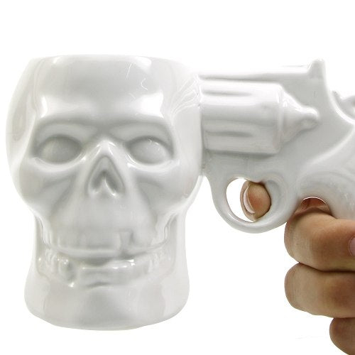 Taza Calavera Craneo Pistola Revolver Dark (estoykuku)