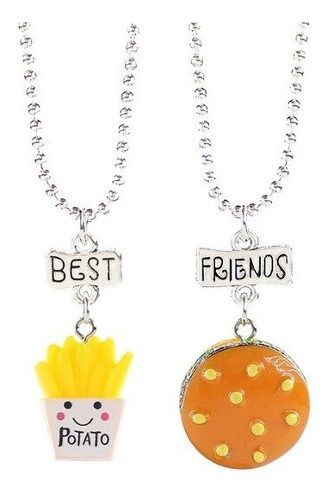 Collar Bff Cupcake Helado Comidas Mejores Amigos Best Friend