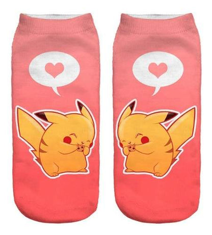 Calcetines 3d Soquetes Pokemon Pikachu Kawaii