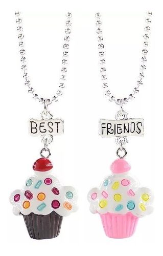 Collar Bff Cupcake Helado Comidas Mejores Amigos Best Friend