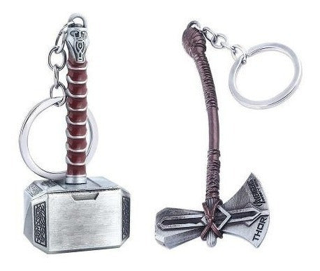 Llavero Metálico Del Martillo Café  Marvel Thor Estoykuku