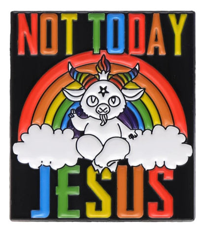 Pin Broche entretenido Baphomet Divertido ArcoIris Satánico