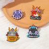 set pines broches adorables diablitos Miu Satan baphomet bab