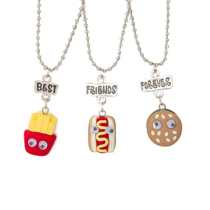 3 collares BBF Mejores amigas Helado unicornio  ESTOYKUKU