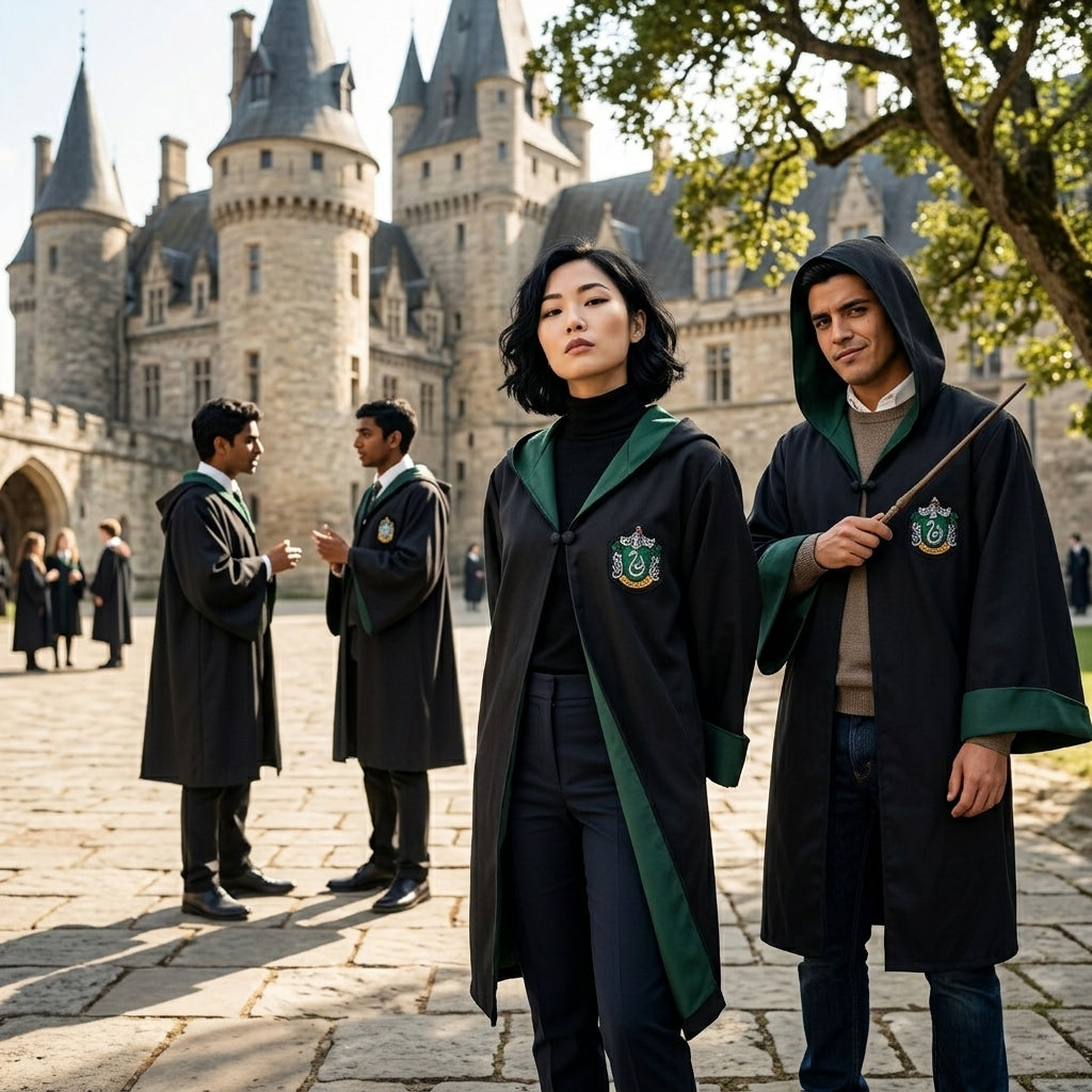 Capa Túnica Cosplay Casas Hogwarts Harry Potter
