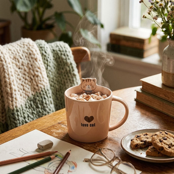 Taza cerámica Gatito Love Cat kawaii