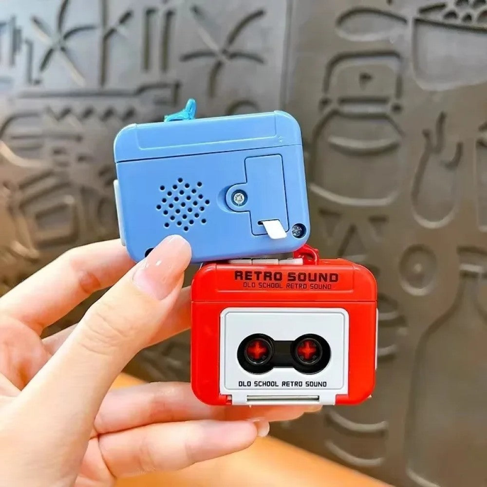 Llavero divertido mini radio con casette grabadora