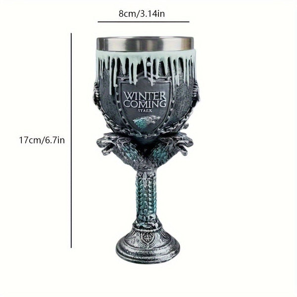Copa Caliz Resina Lobo Negro Wolf , Game Of Thrones Stark