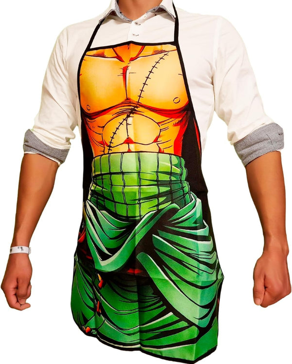 Delantal  cocina divertido One piece  Zoro