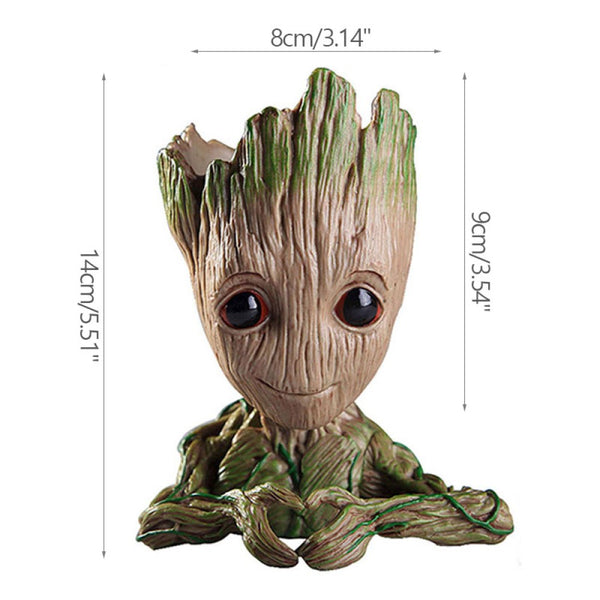 Macetero Lapicero Guardianes Galaxia Bebe Groot 14 Cm.