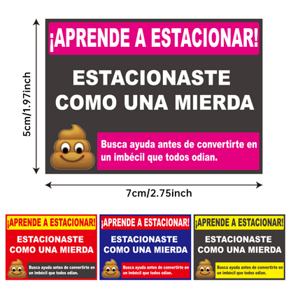 Pack Sticker pegatinas divertidas de advertencia de estacionamiento