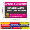 Pack Sticker pegatinas divertidas de advertencia de estacionamiento
