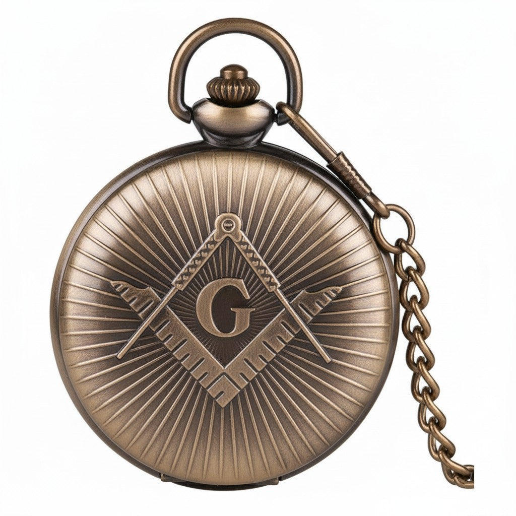 Reloj De Bolsillo Retro Masónico Caballeros Templarios