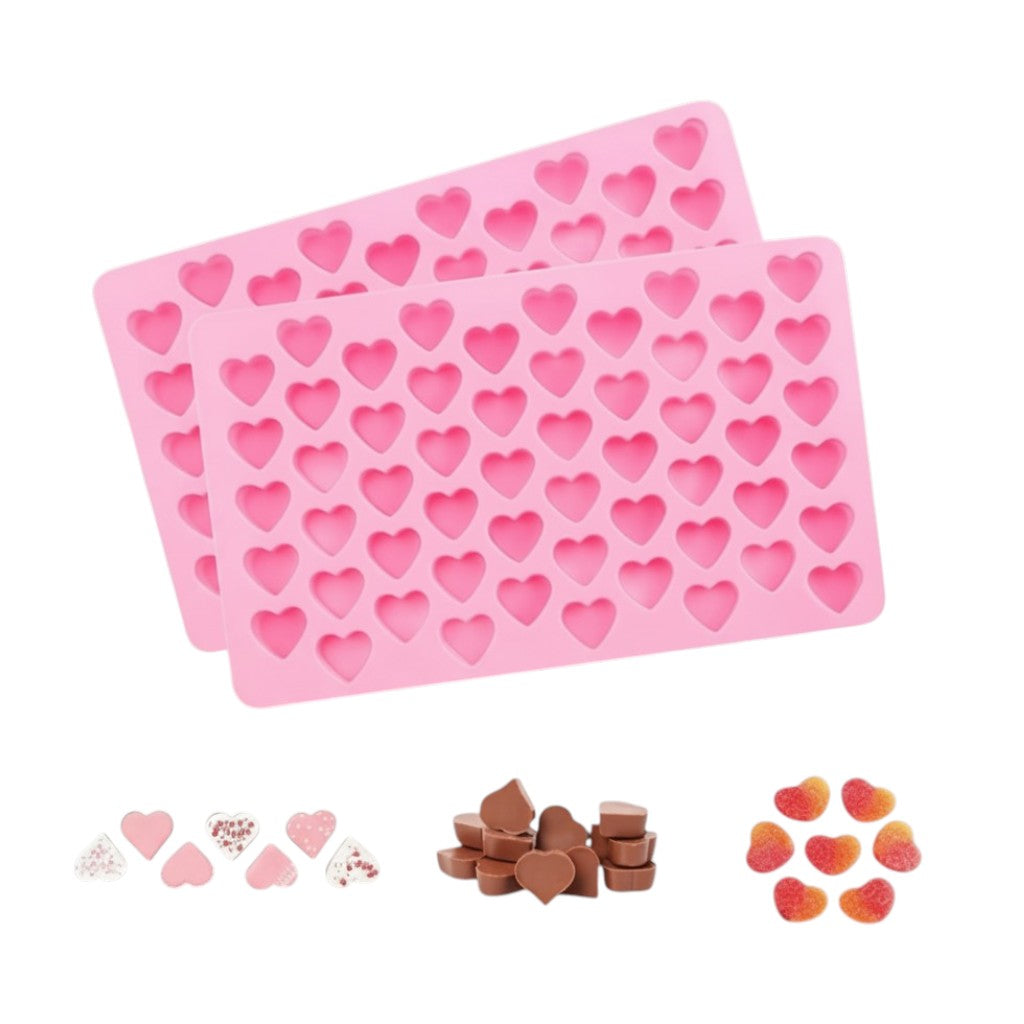 Molde Silicona 55 Mini Corazones Pastillas, Gomitas Estoykuk