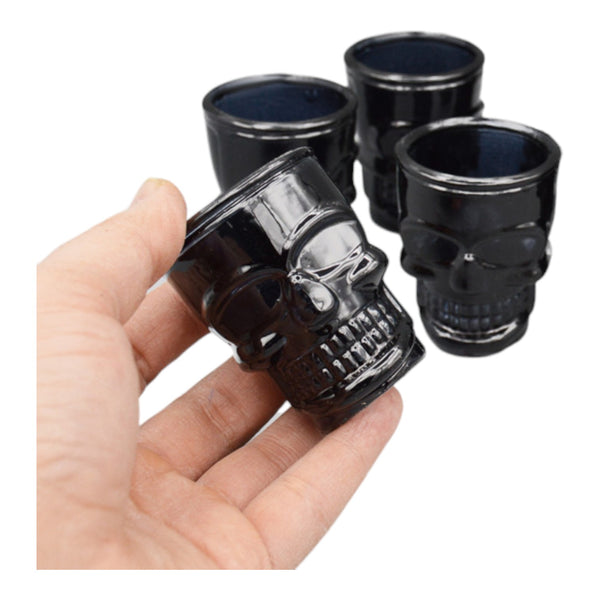 Set  4 Shot Vidrio Calavera Mexicana Tequila Cortito